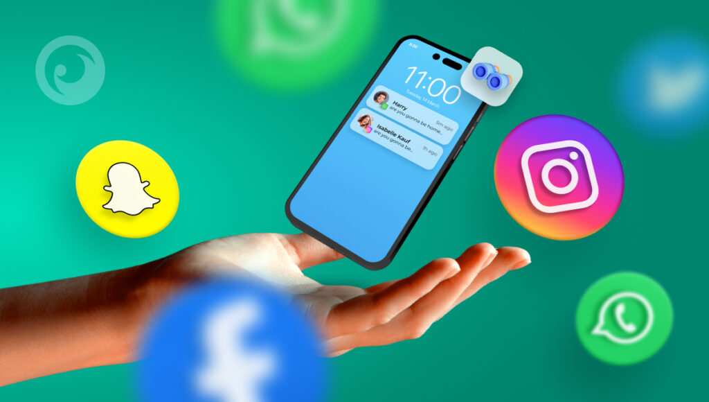 Social media monitoring app for a teenager's phone